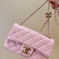 Chanel AS5759 Mini Flap Bag Lambskin 20cm Pink