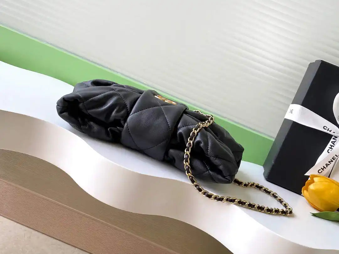 Chanel AS5849 Mini Bow Bag Lambskin & Gold-Tone Metal  Black