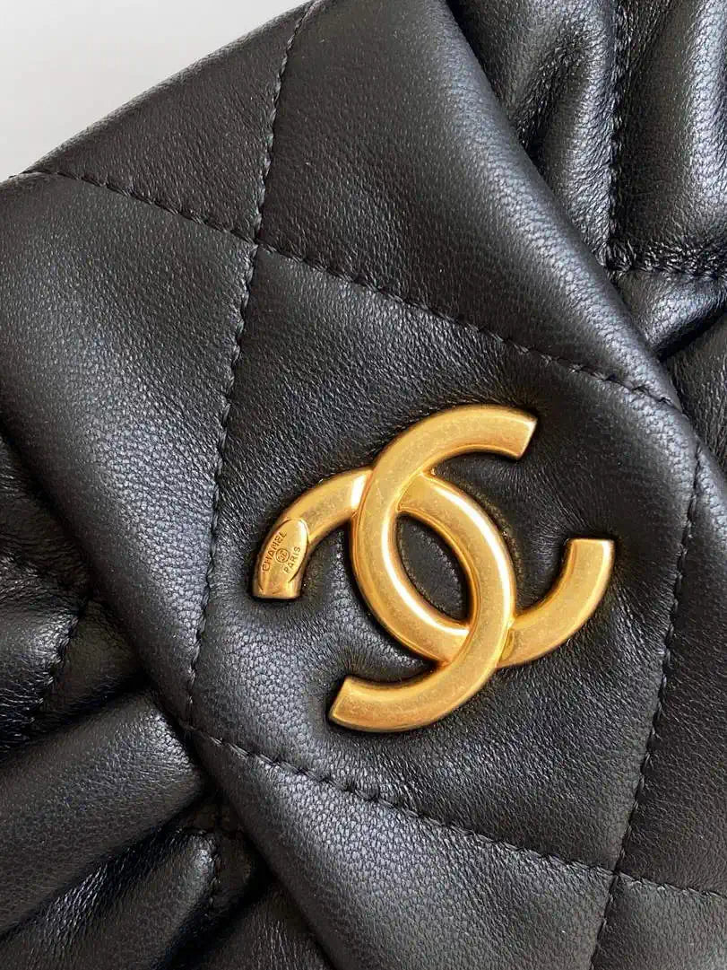 Chanel AS5849 Mini Bow Bag Lambskin & Gold-Tone Metal  Black