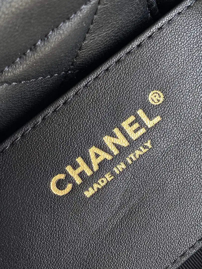 Chanel AS5849 Mini Bow Bag Lambskin & Gold-Tone Metal  Black