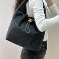Chanel AS5967 26C Large Hobo Handbag Calfskin & Gold-Tone Metal Black