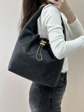 Chanel AS5967 26C Large Hobo Handbag Calfskin & Gold-Tone Metal Black
