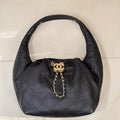 Chanel AS5976 Hobo Handbag Calfskin & Gold-Tone Metal Black