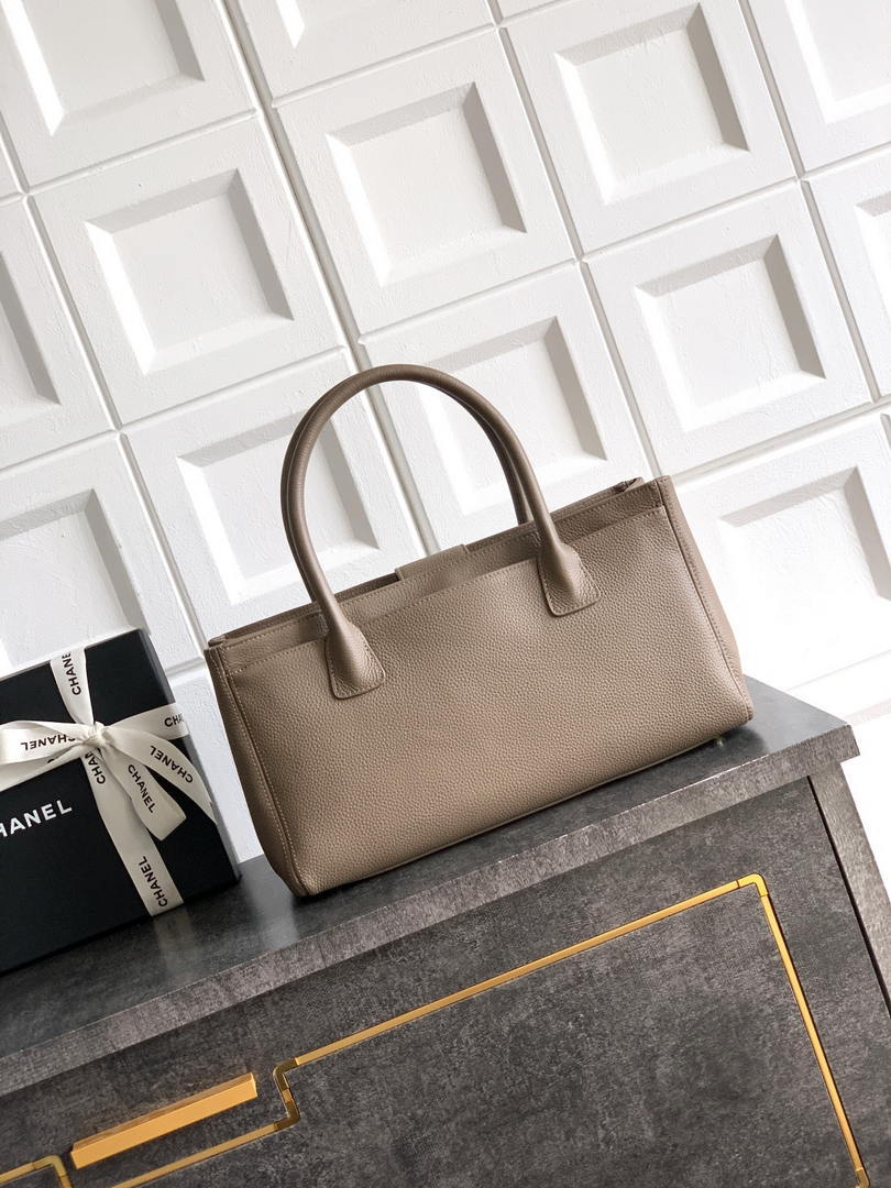 Chanel AS6055 Cerf Leather Exterior Small Tote Bags Gray - Default Title - View 3