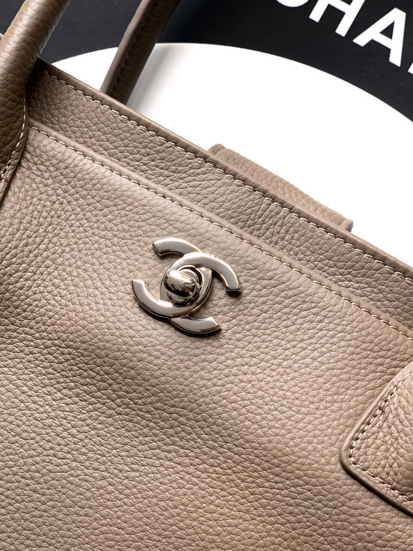 Chanel AS6055 Cerf Leather Exterior Small Tote Bags Gray