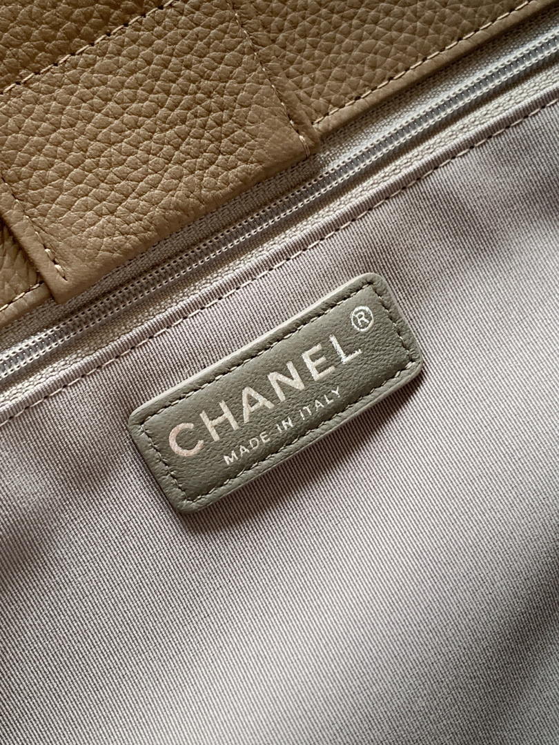 Chanel AS6055 Cerf Leather Exterior Small Tote Bags Gray