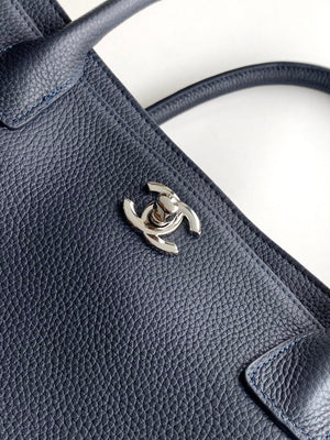 Chanel AS6055 Cerf Leather Exterior Small Tote Bags Navy Blue - Default Title - View 5