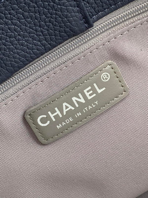 Chanel AS6055 Cerf Leather Exterior Small Tote Bags Navy Blue - Default Title - View 9