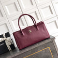 Chanel AS6055 Cerf Leather Exterior Small Tote Bags Bag Wine Red - Default Title - View 1