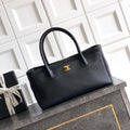 Chanel AS6055 Cerf Leather Exterior Small Tote Bags Bag Black - Default Title - View 1
