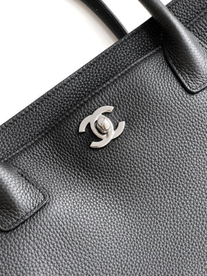 Chanel AS6055 Cerf Leather Exterior Small Tote Bags Bag Black Silver - Default Title - View 5