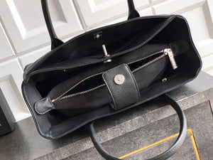 Chanel AS6055 Cerf Leather Exterior Small Tote Bags Bag Black Silver - Default Title - View 8