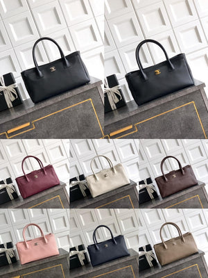 Chanel AS6055 Cerf Leather Exterior Small Tote Bags Bag Black Silver - Default Title - View 10