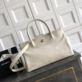 Chanel AS6056 Cerf Leather Exterior Medium Tote Bags White - Default Title - View 1