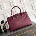 Chanel AS6056 Cerf Leather Exterior Medium Tote Bags Wine Red - Default Title - View 1