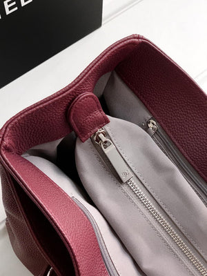 Chanel AS6056 Cerf Leather Exterior Medium Tote Bags Wine Red - Default Title - View 7