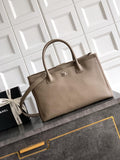 Chanel AS6056 Cerf Leather Exterior Medium Tote Bags Gray