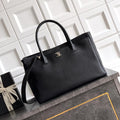 Chanel AS6056 Cerf Leather Exterior Medium Tote Bags Black Silver - Default Title - View 1