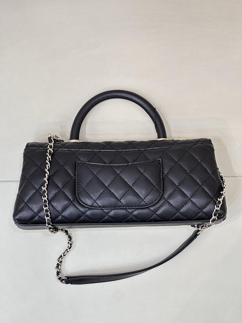 Chanel AS6091 Maxi Flap Bag with Top Handle Goatskin & Gold-Tone Metal Black