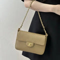 Chanel AS6625 Small Flap Bag Grained Shiny Calfskin Light Brown