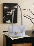 Chanel AS6130 Small Flap Bag Grained Shiny Calfskin & Gold-Tone Metal Light Purple