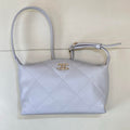 Chanel AS6138 Hobo Handbag Shiny Lambskin & Gold-Tone Metal Light Purple - Default Title - View 1