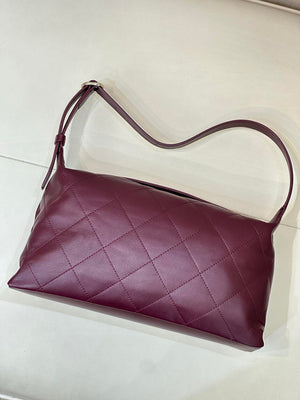Chanel AS6139 Large Hobo Handbag Shiny Lambskin & Gold-Tone Metal Red - Default Title - View 7