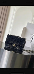 Chanel As6171 20CM Mini Flap Bag 25B Black Sequin