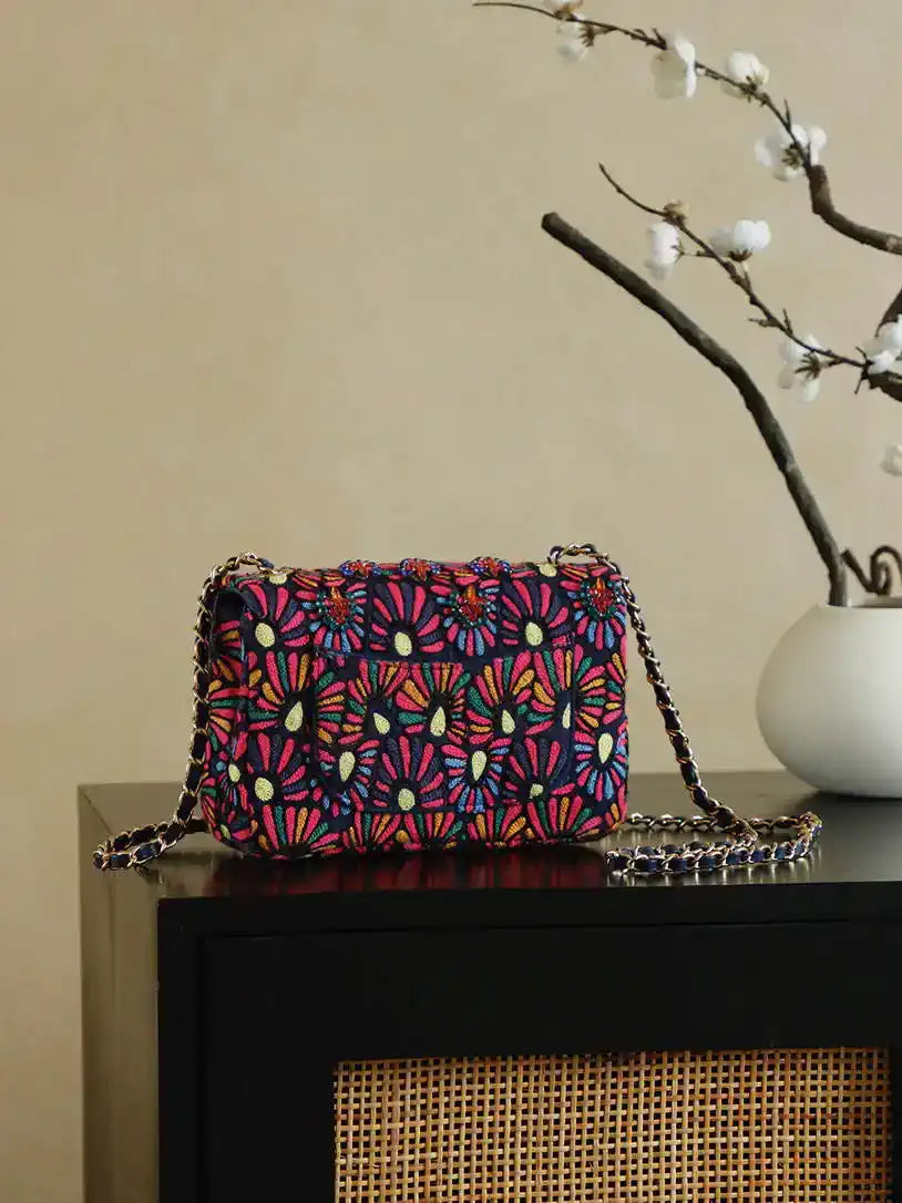 Chanel AS6176 25A x Murakami Sunflower Mini Flap bag