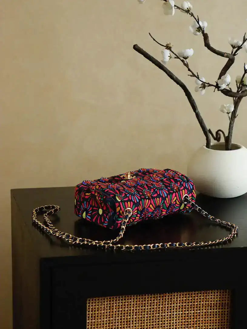 Chanel AS6176 25A x Murakami Sunflower Mini Flap bag