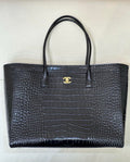 Chanel AS6239 Cerf Leather Exterior Large Tote Bags Crocodile pattern
