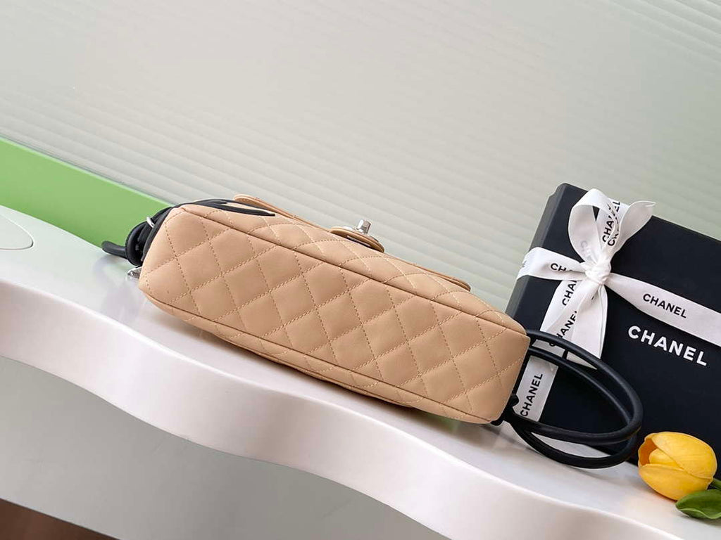 Chanel AS6326 Vintage Camera Case Bag Lambskin Apricot