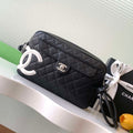 Chanel AS6326 Vintage Camera Case Bag Lambskin Black with White CC - Default Title - View 1