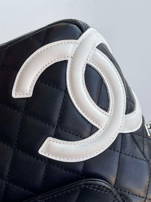 Chanel AS6326 Vintage Camera Case Bag Lambskin Black with White CC - Default Title - View 5
