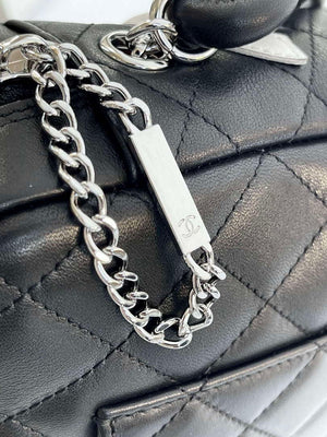 Chanel AS6326 Vintage Camera Case Bag Lambskin Black with White CC - Default Title - View 7