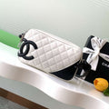Chanel AS6326 Vintage Camera Case Bag Lambskin White and Black - Default Title - View 1