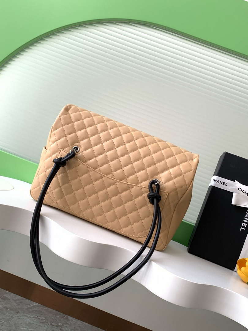 Chanel AS6338 Airport Bag 25P Shopping Bag Apricot - Default Title - View 3