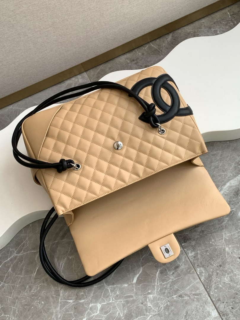 Chanel AS6338 Airport Bag 25P Shopping Bag Apricot - Default Title - View 7