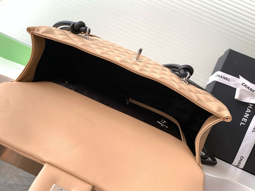 Chanel AS6338 Airport Bag 25P Shopping Bag Apricot
