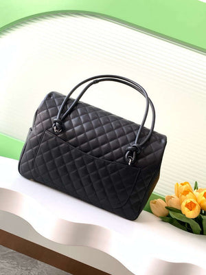 Chanel AS6338 Airport Bag 25P Shopping Bag Black with White CC - Default Title - View 3