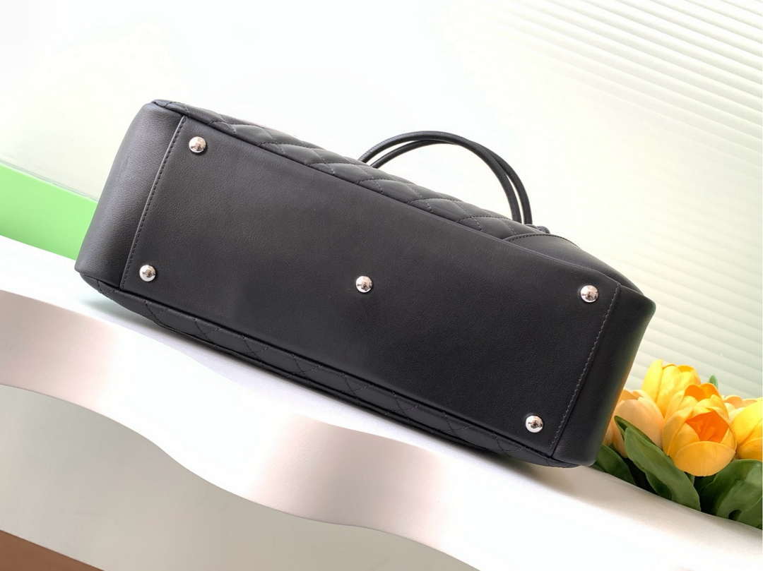 Chanel AS6338 Airport Bag 25P Shopping Bag Black with White CC - Default Title - View 4