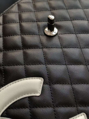 Chanel AS6338 Airport Bag 25P Shopping Bag Black with White CC - Default Title - View 7