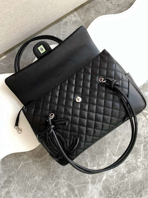 Chanel AS6338 Airport Bag 25P Shopping Bag Black With Black CC - Default Title - View 6