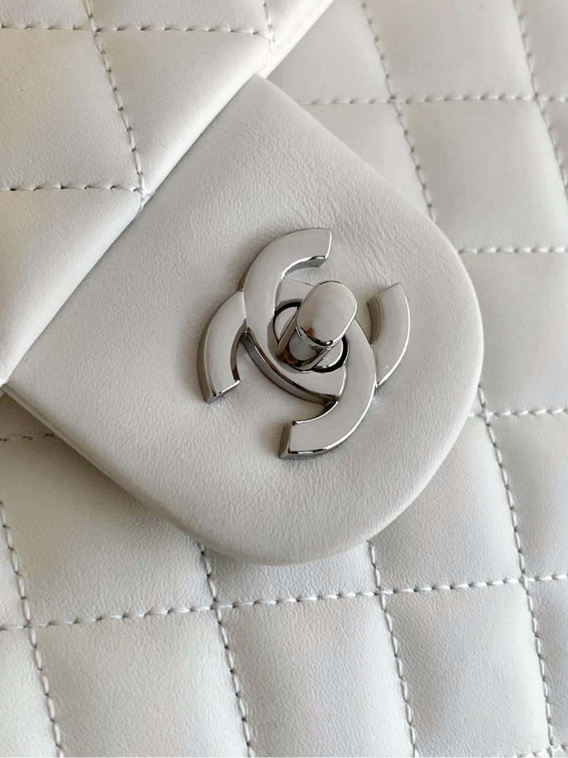 Chanel AS6338 Airport Bag 25P Shopping Bag White