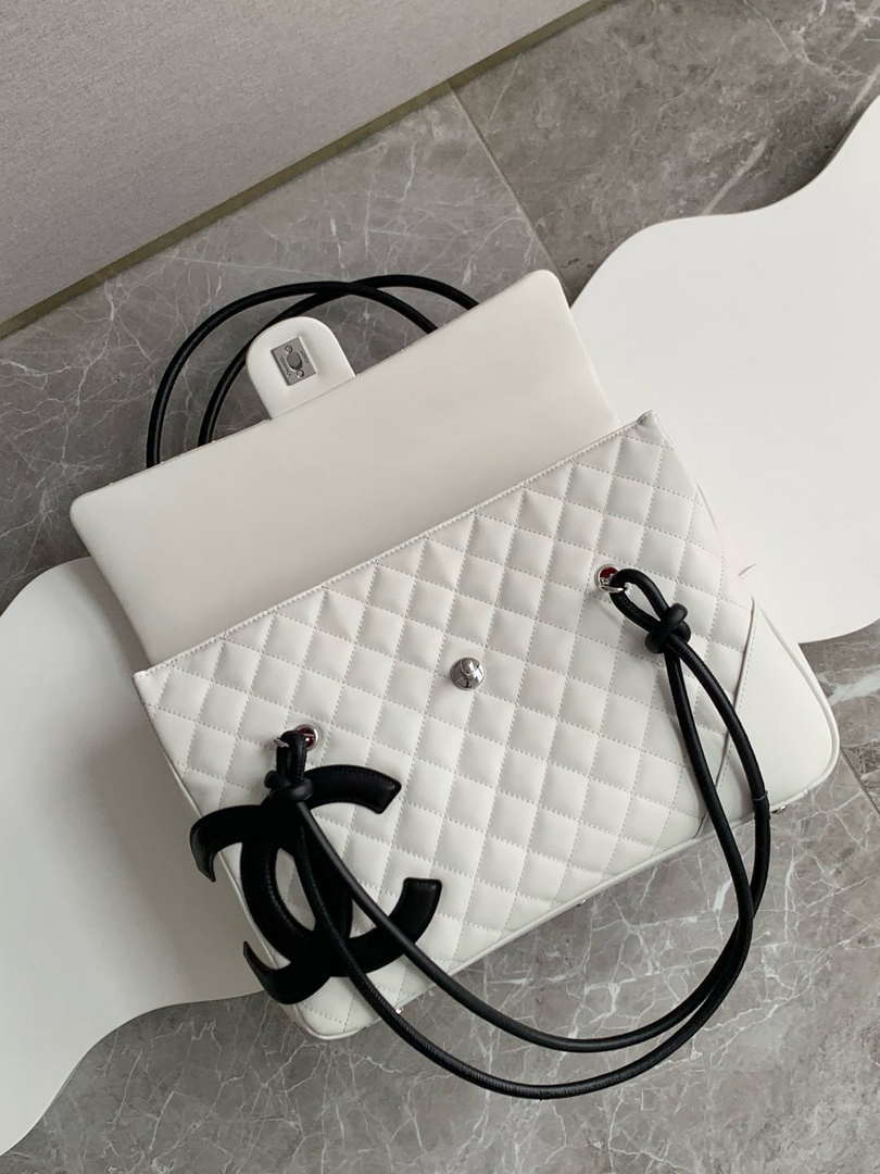 Chanel AS6338 Airport Bag 25P Shopping Bag White