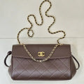 Chanel AS6427 Shopping Bag Calfskin Dark Brown