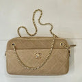Chanel AS6443  Suede Gold-Tone Metal Camel
