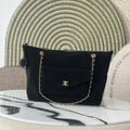 Chanel AS6483 Cabas Suede Gold-Tone Metal Black