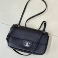 Chanel  AS6573 Mini Flap Bag Grained Calfskin & Gold-Tone Metal  Black