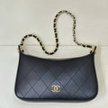 Chanel AS6614 Hobo Small Shoulder Bag Lambskin Black